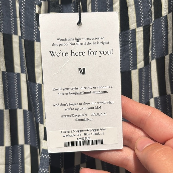 New MM LAFLUER Amelia silk joggers - Picture 4 of 9